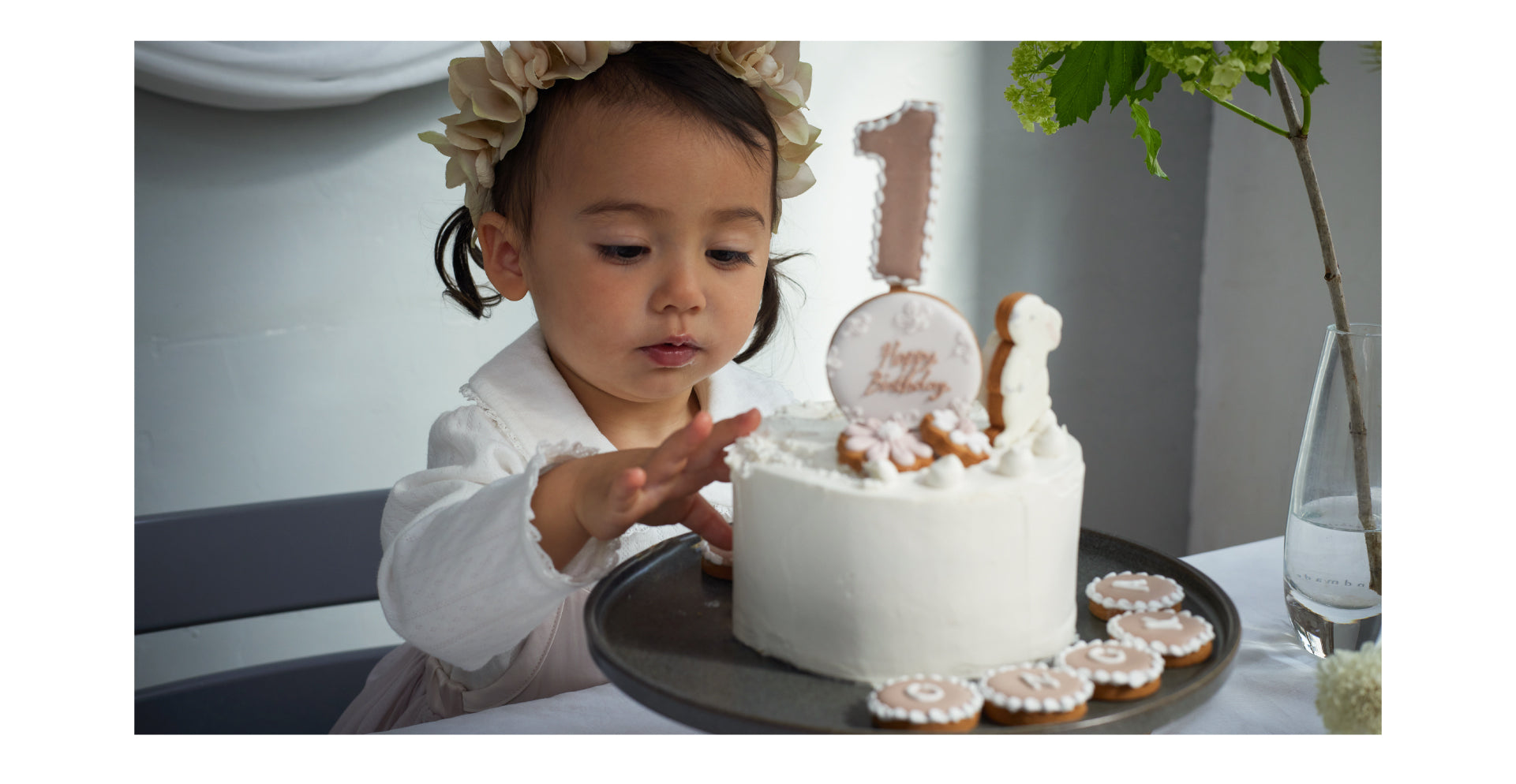 バースデーケーキ　１歳の誕生日　クッキーボックス　ハーフバースデー